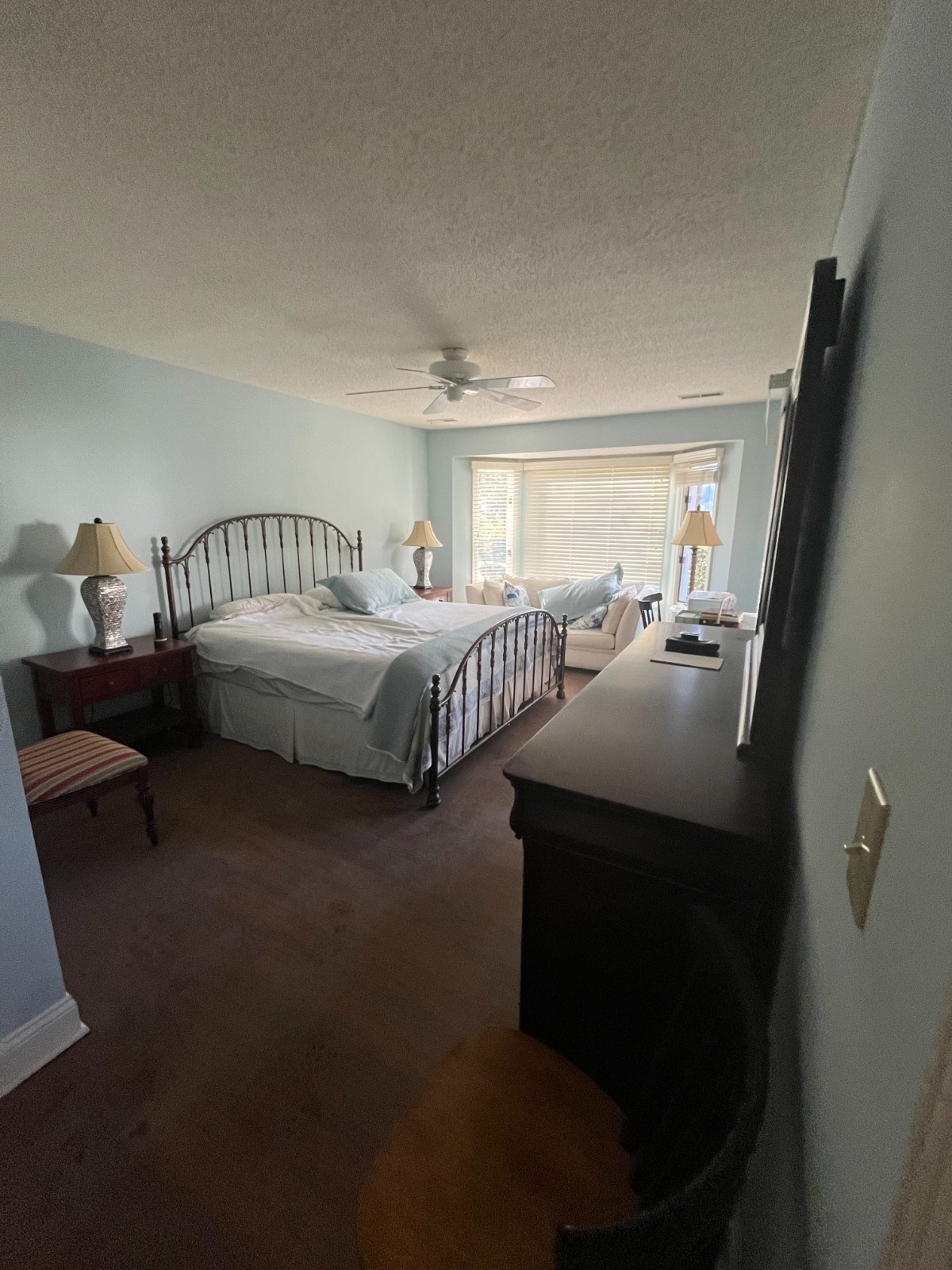 A2 Painting master bedroom wide angle interior repaint soft blue Hendersonville NC