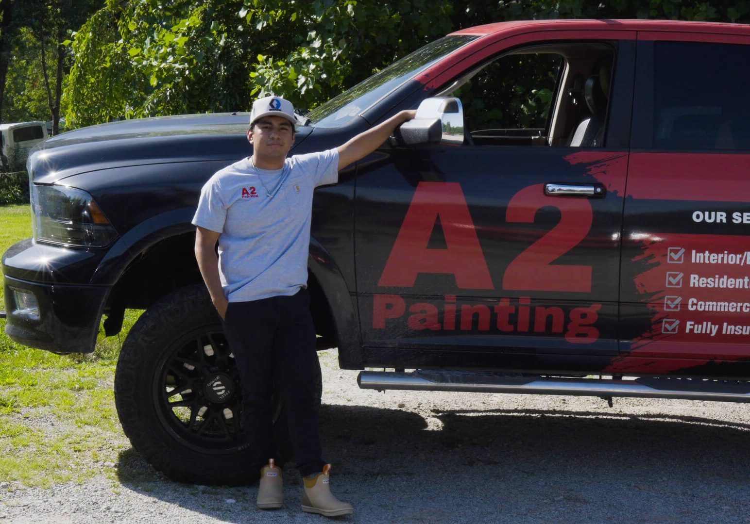 a2-painting-owner-branded-truck-painters-in-fletcher-nc